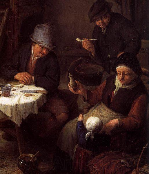 Adriaen van ostade Peasant Family in a Cottage Interior Germany oil painting art